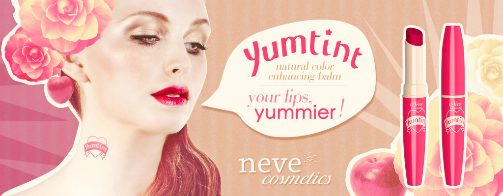Yumtint! rosso fragola intensifica colore delle labbra (Anteprima Neve Cosmetics)
